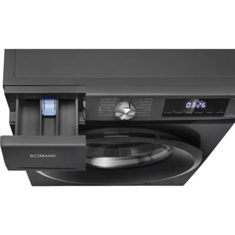 Bomann WAT7186 skalbyklė su džiovinimu, 8 kg skalbti / 5 kg skalbti ir džiovinti, 1400 aps./min., Black Titanium