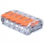 Hismart EL240470 – Universalus push-in laidų jungiklis, 5 gnybtų, 0,5–6,0 mm², 40 A, 450 V, 20 vnt.