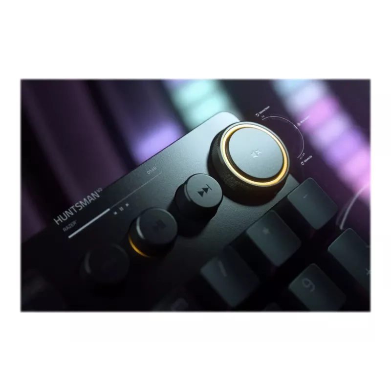 Laidinė žaidimų klaviatūra Razer Huntsman V2 — Clicky Purple optiniai jungikliai, RGB LED