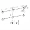 Sieninis laikiklis SBOX LCD-352/6-2 17–32 colių ekranams, 7×7 kg, VESA 100×100