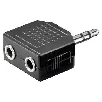Goobay | Ausinių AUX adapteris; 3,5 mm lizdas 1 į 2
