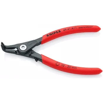 Knipex 49 41 A11 Seegeringzange – replės išoriniams žiedams 10–25 mm, lenktas antgalis 90°