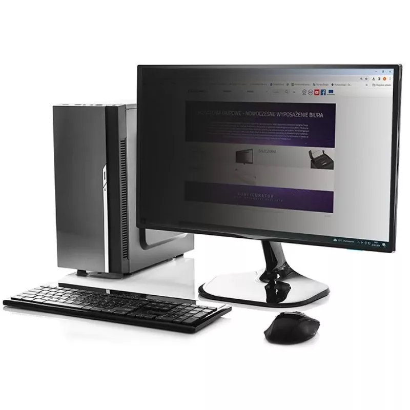 Privatumo filtras Qoltec 51059 23,8 colio (60,5 cm) monitoriui, 527 x 296,9 mm, skaidrus
