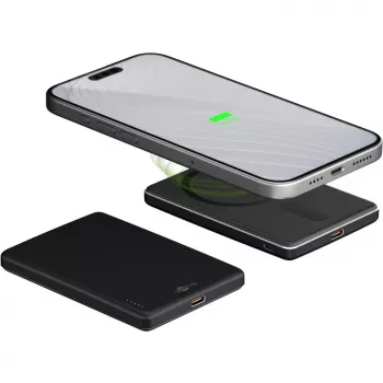 Goobay Magnetinis belaidis powerbank | 70182 | 5000 mAh | USB-C | Juoda