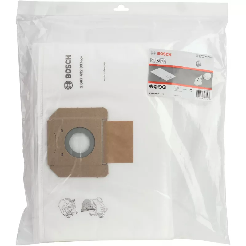 Bosch 2 607 432 037 dulkių siurblio filtro maišelių rinkinys (5 vnt.)