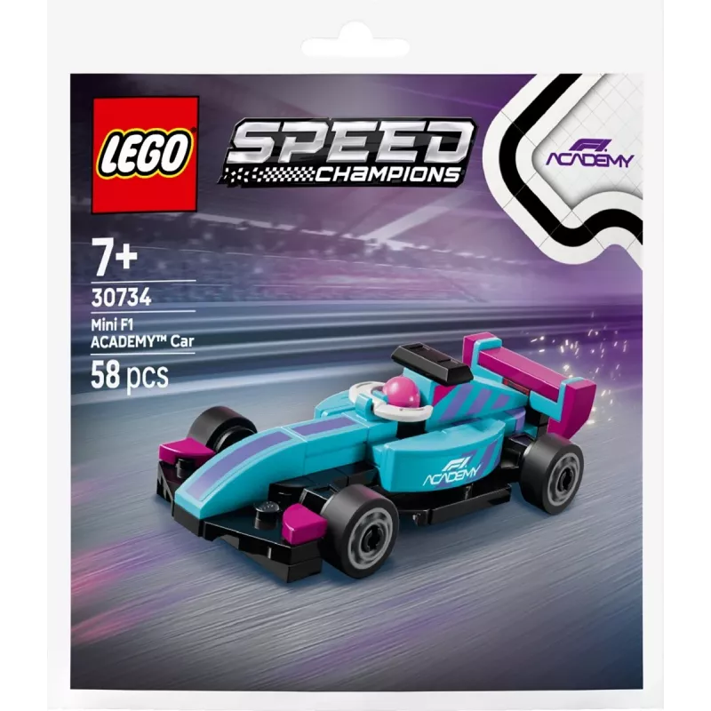 LEGO Speed Champions 30734 F1 ACADEMY Mini Automobilis, Konstrukcinis Žaislas Maišelyje
