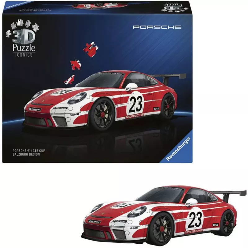 3D dėlionė Ravensburger Porsche 911 „Salzburg Edition“ – modelio rinkinys kolekcinis (Ravensburger 12008038)