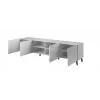 RTV spintelė ABETO 200x42x52 baltas/blizgi balta