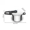 Slėginė viryklė Tefal SECURE TRENDY 6L su nerūdijančio plieno garinimo krepšeliu, tinka indukcinėms kaitlentėms