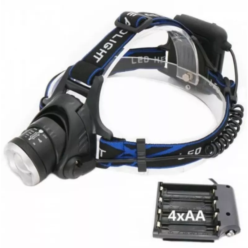 Kaktos žibintuvėlis ESPERANZA EOT005 — LED Cree T6, 3W, 600 lm, AA x2, aliumininis korpusas, atsparus vandeniui ir smūgiams, reguliuojamas dirželis