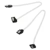 Corsair CC-8900279 Premium SATA kabelis su pynimu, kampuotas, 30 cm, baltas, 2 vnt. paketas