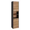 Vonios spintelė Topeshop S40 ANTRACYT/ARTISAN, laisvai pastatoma, 400×300×1700 mm, 6 lentynų, 2 durys