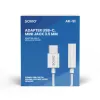 USB Type-C (M) – Jack 3,5 mm (M) garso adapteris baltas SAVIO AK-51