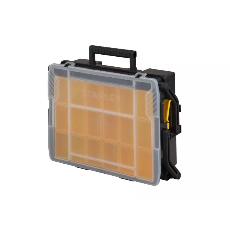 Stalinių dalių dėžė Stanley Sortmaster daugiapakopis organizatorius juodas permatomas 400x420x315 mm