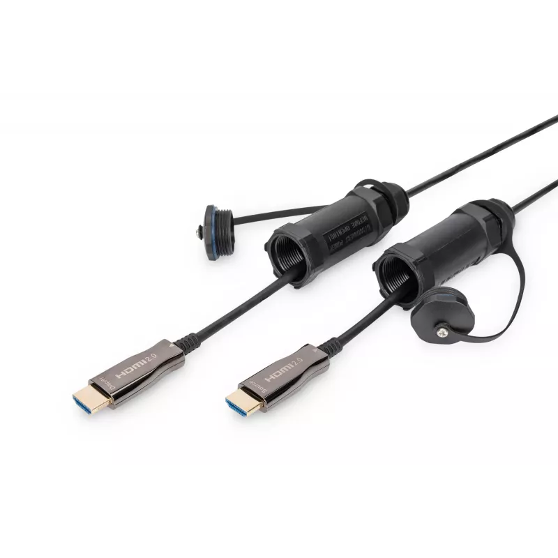 Digitus 4K HDMI AOC Armored jungiamasis kabelis 10 m 2.0 14.4 Gbit/s