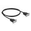 DeLOCK 86608 Serijinis kabelis RS-232 Sub-D9 1m Juodas