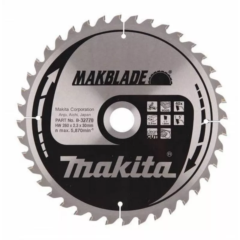 Makita MakBlade diskinis pjūklo diskas 26 cm 1 vnt.