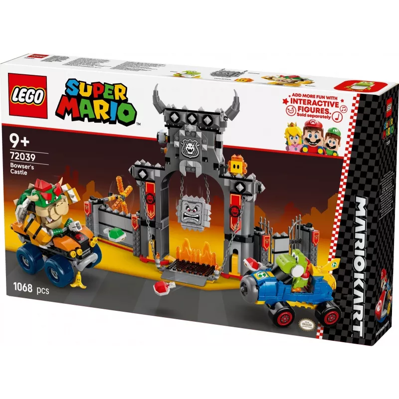 LEGO 72039 Super Mario Bowserio tvirtovė su Mario Kart – interaktyvus statybų rinkinys