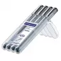 Finelineris Staedtler pigment liner 308 juodas 4 vnt