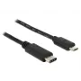 DeLOCK USB laidas - 5 kontaktų Micro-USB B (kištukas) - 24 kontaktų USB C (kištukas) - 1,0 m (USB 3.1) - Juoda (83602)