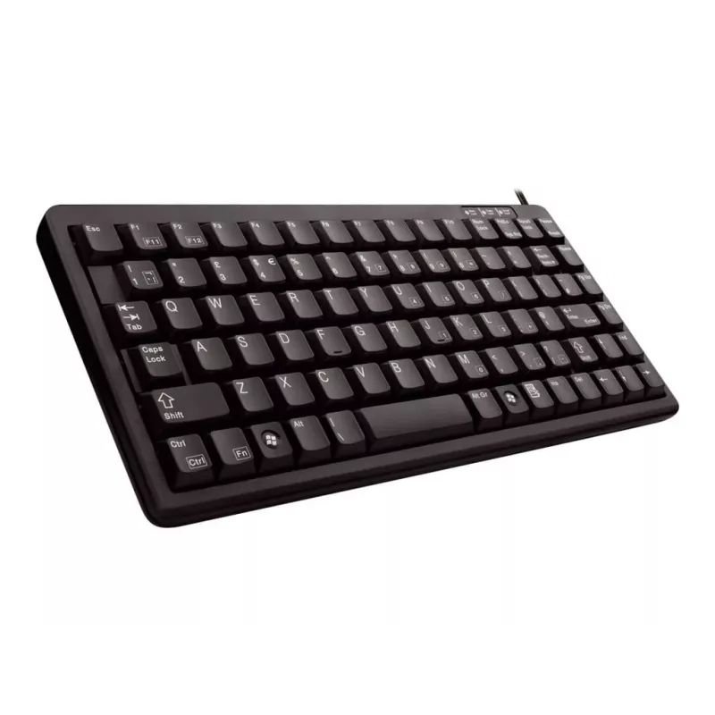 Klaviatūra CHERRY G84-4100, mini, USB, QWERTY, juoda