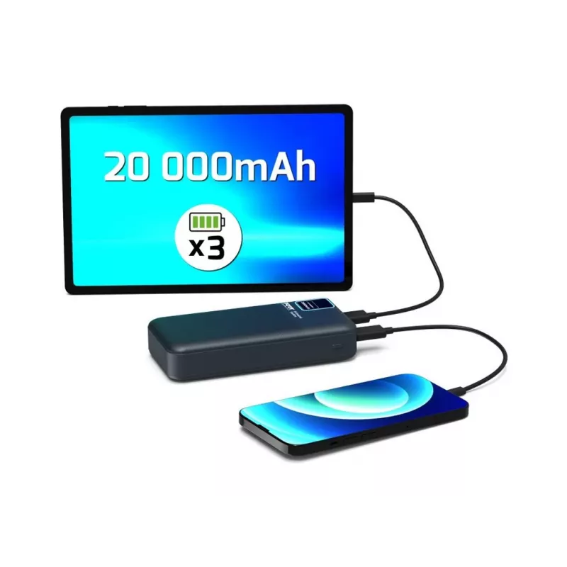 Nešiojamas Power Bank Port Designs 907002 20000 mAh Greitas Įkrovimas