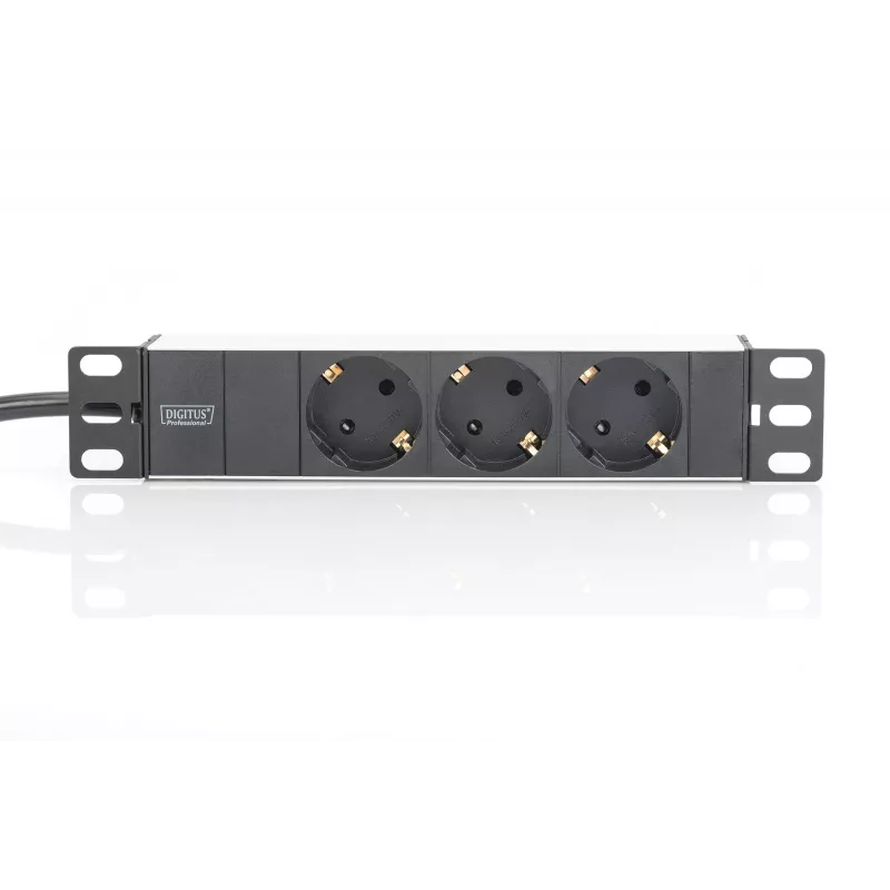 Aliumininis rozetinis blokas Digitus DN-95411 3 saugios rozetės 2m