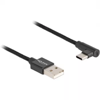DeLOCK USB 2.0 laidas USB-A kištukas į USB-C kištuką 2 m juodas