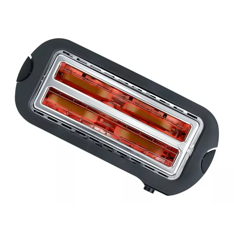 Automatik-Langschlitztoaster AT 2590 (edelstahl/schwarz, 1.400 Watt, für 4 Scheiben Toast)