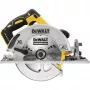 Diskinis pjūklas DeWALT DCS572NT — 18 V Li‑Jon, bešepetėlis, 184 mm diskas, 58 mm gylis (90°), 57° nuožulna