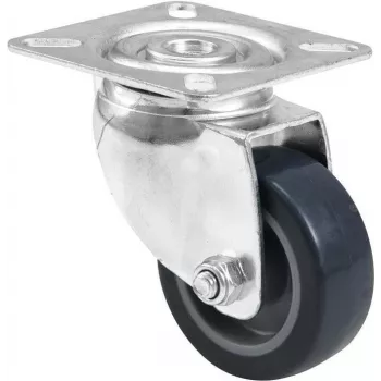 Ratukas Roadinger 50 mm pilkas – pasukamas atraminis ratas įrangai ir baldams