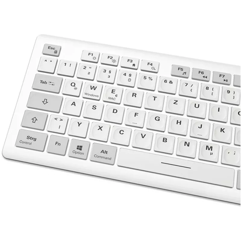 Belaidė klaviatūra Sharkoon OfficePal K30W balta, DE išdėstymas, membraninė