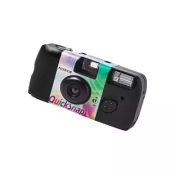 Vienkartinis fotoaparatas Fujifilm Quicksnap Flash su blykste, juodas