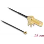 DeLOCK 12035 antenos kabelis, SMA 90° PCB lizdas į I-PEX MHF I, 25 cm