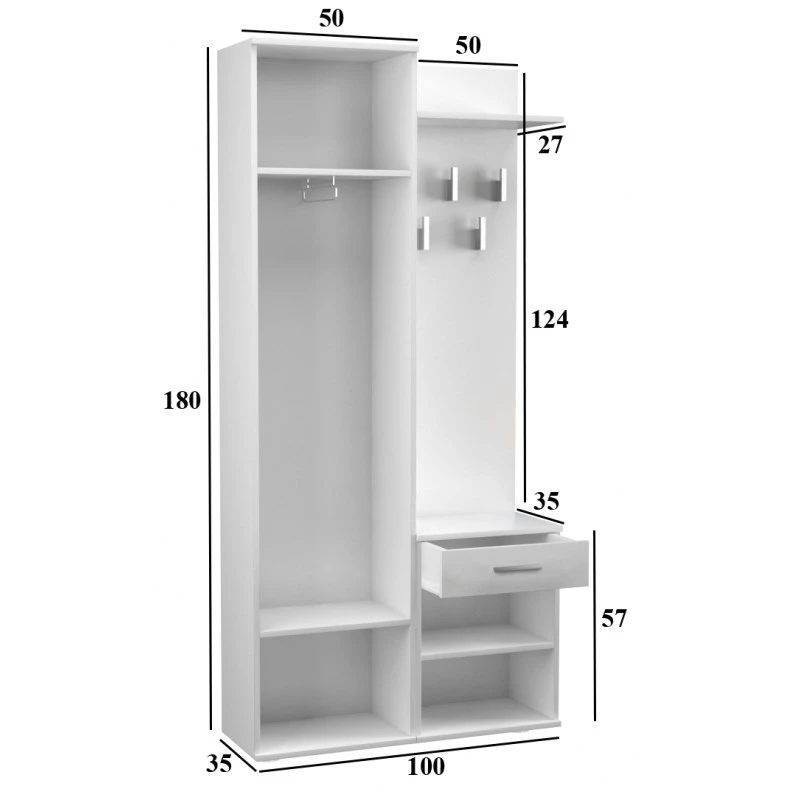 Topeshop GAR DUO ARTISAN entryway Spintelė