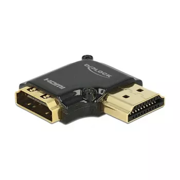 HDMI adapteris DeLOCK 65661, HDMI-A (mot.) / HDMI-A (mot.), 90° į dešinę