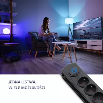 Apsauginis įtampos filtras Qoltec 50269 juodas 5 kištukiniai lizdai 230 V