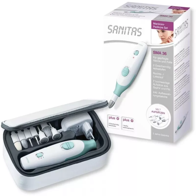 SMA 36 Maniküre-/Pediküre-Set, Nagelpflege weiß/hellgrün
