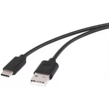 USB kabelis Renkforce 1429649 — 1 m USB 2.0 Type A į USB-C, auksuoti kontaktai