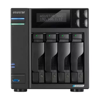 Asustor LOCKERSTOR 4 Gen2 (AS6704T) NAS darbalaukio Intel® Celeron® N N5105 4 GB DDR4 0 TB ADM juodas