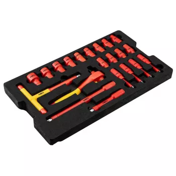 Neo Tools elektriko serviso dėžutė 52 vienetai 22 stiprioje dėžėje