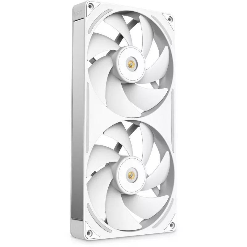 NZXT F280X RGB 140 mm ARGB korpuso ventiliatoriai – balti, 2 vnt. pakuotė