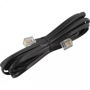 Modulinis telefono laidas Goobay 50317 RJ-11 – RJ-11 3 m juodas