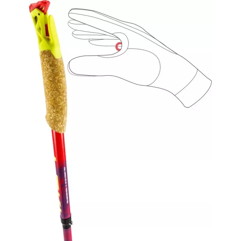 Kijos trekinginės LEKI TRL ULTRATRAIL FX ONE, 125 cm Raudonos