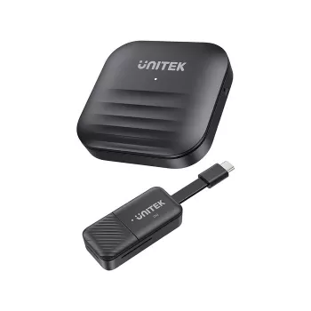 AV siųstuvas-imtuvas Unitek V1184A01, 1920×1080, iki 50 m, USB-C, HDMI/USB laidai
