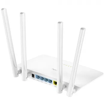 Stalininis maršrutizatorius Cudy WR1200 dviejų juostų Wi‑Fi 5 (802.11ac) 867 Mbit/s, 4x RJ‑45 LAN, baltas