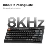 Mechaninė klaviatūra Keychron V1 Ultra 8K — 75% formata, QWERTY, Bluetooth, RGB, Juoda