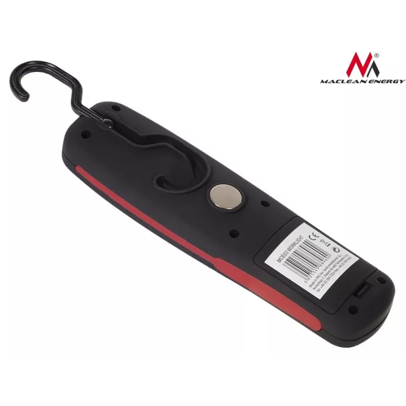 Dirbtuvės lempa MACLEAN MCE03 — 24 LED, magnetinis pagrindas ir kabliukas, maitinama baterijomis (3×AAA)