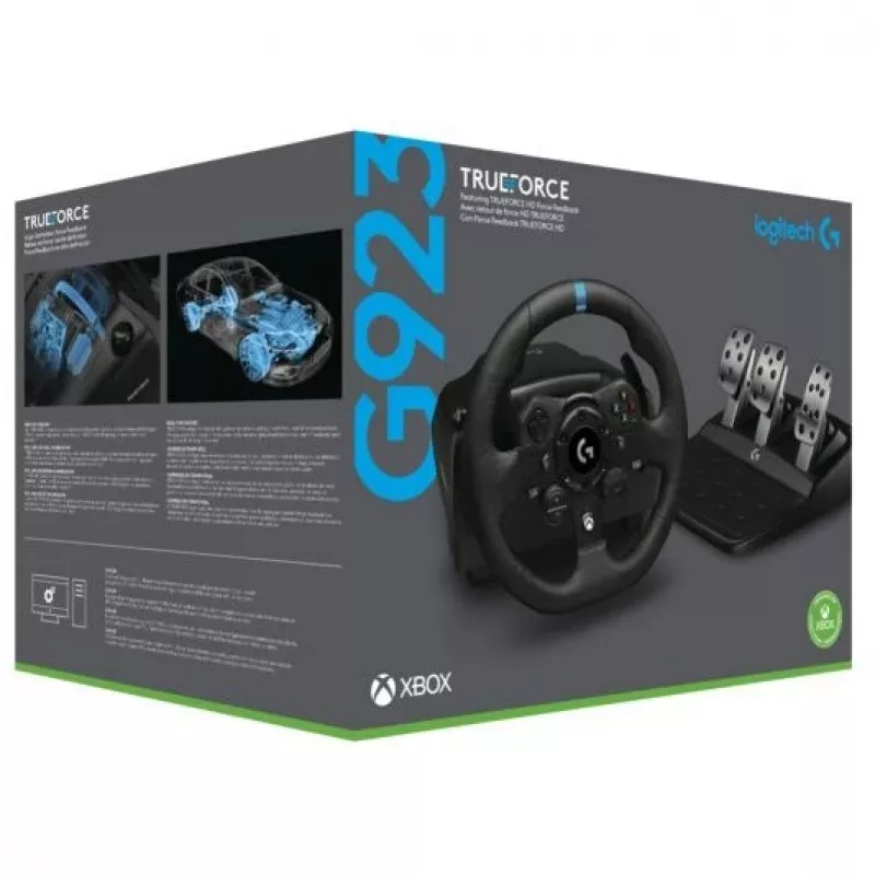 LOGITECH G923 SE Vairavimo ratas ir pavarų svirtis Xbox Series X|S, Xbox One ir PC - JUODA - USB