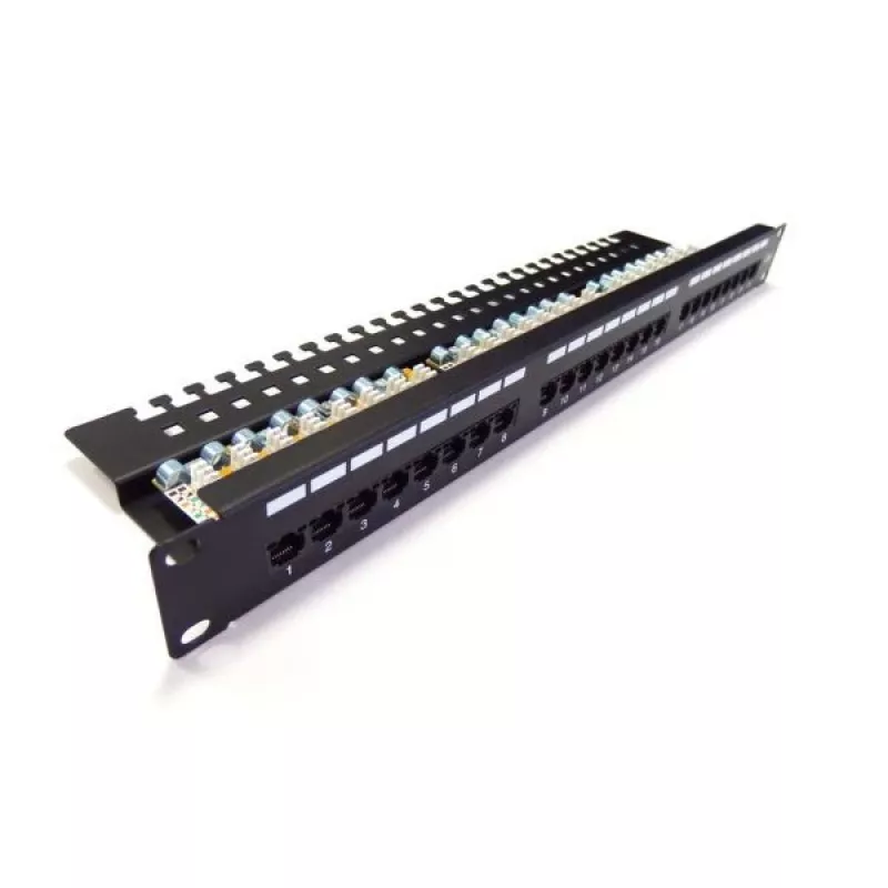 DIGITUS Professional DN-91624U - Pataisų skydelis - RJ-45 x 24 - Juodas, RAL 9005 - 1U (19 inch)